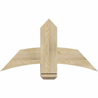 36"W x 19"H x 06"D x 6"F, 13/12 Pitch, Bellingham Rough Sawn Timber Gable Bracket, Douglas Fir
