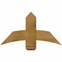 36"W x 19"H x 06"D x 6"F, 13/12 Pitch, Bellingham Rough Sawn Timber Gable Bracket, Western Red Cedar