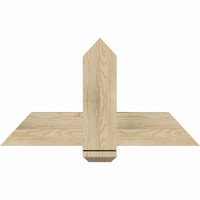 36"W x 19"H x 06"D x 6"F, 13/12 Pitch, Eugene Rough Sawn Timber Gable Bracket, Douglas Fir