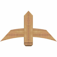 36"W x 19"H x 5 1/2"D x 5 1/2"F, 13/12 Pitch, Bellingham Smooth Timber Gable Bracket, Western Red Cedar