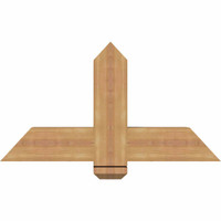 36"W x 19"H x 5 1/2"D x 5 1/2"F, 13/12 Pitch, Eugene Smooth Timber Gable Bracket, Western Red Cedar