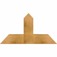 36"W x 19"H x 06"D x 6"F, 13/12 Pitch, Portland Rough Sawn Timber Gable Bracket, Western Red Cedar