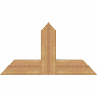36"W x 19"H x 5 1/2"D x 5 1/2"F, 13/12 Pitch, Portland Smooth Timber Gable Bracket, Western Red Cedar
