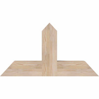 36"W x 19"H x 5 1/2"D x 5 1/2"F, 13/12 Pitch, Portland Smooth Timber Gable Bracket, Douglas Fir
