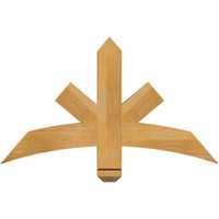 36"W x 21"H x 04"D x 4"F, 14/12 Pitch, Alberta Rough Sawn Timber Gable Bracket, Western Red Cedar