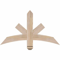 36"W x 21"H x 3 1/2"D x 3 1/2"F, 14/12 Pitch, Alberta Smooth Timber Gable Bracket, Douglas Fir
