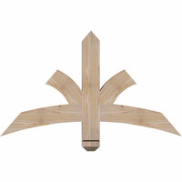 36"W x 21"H x 3 1/2"D x 3 1/2"F, 14/12 Pitch, Davenport Smooth Timber Gable Bracket, Douglas Fir