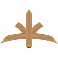 36"W x 21"H x 3 1/2"D x 3 1/2"F, 14/12 Pitch, Davenport Smooth Timber Gable Bracket, Western Red Cedar