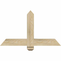 36"W x 21"H x 04"D x 4"F, 14/12 Pitch, Eugene Rough Sawn Timber Gable Bracket, Douglas Fir