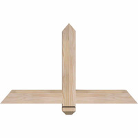 36"W x 21"H x 3 1/2"D x 3 1/2"F, 14/12 Pitch, Eugene Smooth Timber Gable Bracket, Douglas Fir