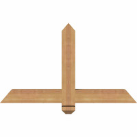 36"W x 21"H x 3 1/2"D x 3 1/2"F, 14/12 Pitch, Eugene Smooth Timber Gable Bracket, Western Red Cedar