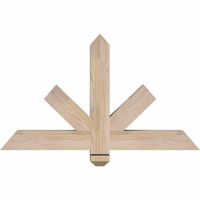 36"W x 21"H x 3 1/2"D x 3 1/2"F, 14/12 Pitch, Kennewick Smooth Timber Gable Bracket, Douglas Fir