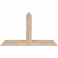36"W x 21"H x 3 1/2"D x 3 1/2"F, 14/12 Pitch, Portland Smooth Timber Gable Bracket, Douglas Fir