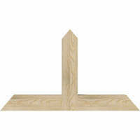 36"W x 21"H x 04"D x 4"F, 14/12 Pitch, Portland Rough Sawn Timber Gable Bracket, Douglas Fir