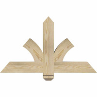 36"W x 21"H x 04"D x 4"F, 14/12 Pitch, Redmond Rough Sawn Timber Gable Bracket, Douglas Fir