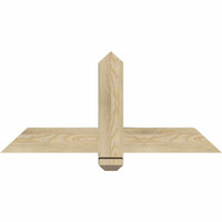 36"W x 16"H x 04"D x 4"F, 11/12 Pitch, Eugene Rough Sawn Timber Gable Bracket, Douglas Fir