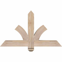 36"W x 21"H x 3 1/2"D x 3 1/2"F, 14/12 Pitch, Redmond Smooth Timber Gable Bracket, Douglas Fir