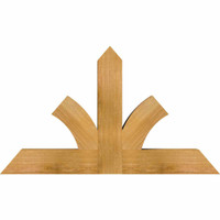 36"W x 21"H x 04"D x 4"F, 14/12 Pitch, Richland Rough Sawn Timber Gable Bracket, Western Red Cedar