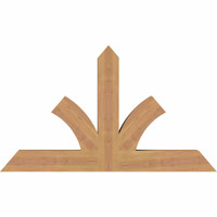 36"W x 21"H x 3 1/2"D x 3 1/2"F, 14/12 Pitch, Richland Smooth Timber Gable Bracket, Western Red Cedar