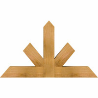 36"W x 21"H x 04"D x 4"F, 14/12 Pitch, Saratoga Rough Sawn Timber Gable Bracket, Western Red Cedar
