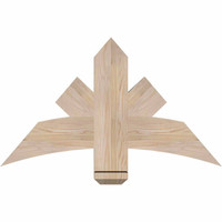 36"W x 21"H x 3 1/2"D x 5 1/2"F, 14/12 Pitch, Alberta Smooth Timber Gable Bracket, Douglas Fir