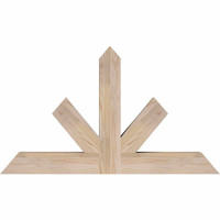 36"W x 21"H x 3 1/2"D x 3 1/2"F, 14/12 Pitch, Saratoga Smooth Timber Gable Bracket, Douglas Fir