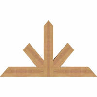 36"W x 21"H x 3 1/2"D x 3 1/2"F, 14/12 Pitch, Saratoga Smooth Timber Gable Bracket, Western Red Cedar