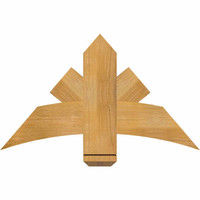 36"W x 21"H x 04"D x 6"F, 14/12 Pitch, Alberta Rough Sawn Timber Gable Bracket, Western Red Cedar