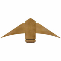 36"W x 12"H x 04"D x 6"F, 08/12 Pitch, Bellingham Rough Sawn Timber Gable Bracket, Western Red Cedar
