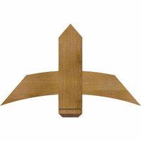 36"W x 21"H x 04"D x 6"F, 14/12 Pitch, Bellingham Rough Sawn Timber Gable Bracket, Western Red Cedar