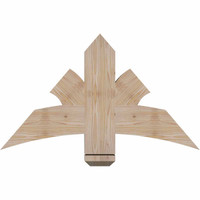 36"W x 21"H x 3 1/2"D x 5 1/2"F, 14/12 Pitch, Davenport Smooth Timber Gable Bracket, Douglas Fir