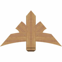 36"W x 21"H x 3 1/2"D x 5 1/2"F, 14/12 Pitch, Davenport Smooth Timber Gable Bracket, Western Red Cedar