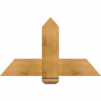 36"W x 21"H x 04"D x 6"F, 14/12 Pitch, Eugene Rough Sawn Timber Gable Bracket, Western Red Cedar