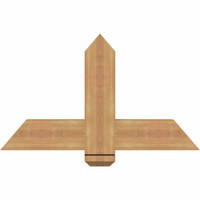 36"W x 21"H x 3 1/2"D x 5 1/2"F, 14/12 Pitch, Eugene Smooth Timber Gable Bracket, Western Red Cedar