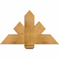 36"W x 21"H x 04"D x 6"F, 14/12 Pitch, Kennewick Rough Sawn Timber Gable Bracket, Western Red Cedar