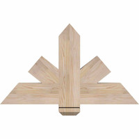 36"W x 21"H x 3 1/2"D x 5 1/2"F, 14/12 Pitch, Kennewick Smooth Timber Gable Bracket, Douglas Fir