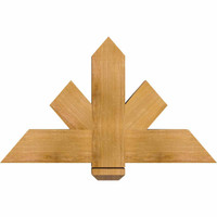 36"W x 21"H x 3 1/2"D x 5 1/2"F, 14/12 Pitch, Kennewick Smooth Timber Gable Bracket, Western Red Cedar