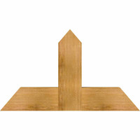 36"W x 21"H x 04"D x 6"F, 14/12 Pitch, Portland Rough Sawn Timber Gable Bracket, Western Red Cedar