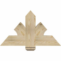 36"W x 21"H x 04"D x 6"F, 14/12 Pitch, Redmond Rough Sawn Timber Gable Bracket, Douglas Fir