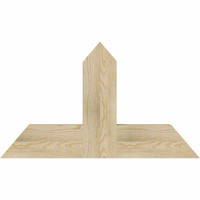 36"W x 21"H x 04"D x 6"F, 14/12 Pitch, Portland Rough Sawn Timber Gable Bracket, Douglas Fir