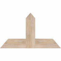 36"W x 21"H x 3 1/2"D x 5 1/2"F, 14/12 Pitch, Portland Smooth Timber Gable Bracket, Douglas Fir