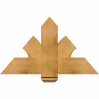 36"W x 21"H x 04"D x 6"F, 14/12 Pitch, Redmond Rough Sawn Timber Gable Bracket, Western Red Cedar