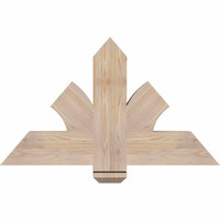 36"W x 21"H x 3 1/2"D x 5 1/2"F, 14/12 Pitch, Redmond Smooth Timber Gable Bracket, Douglas Fir