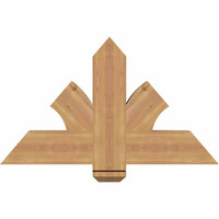 36"W x 21"H x 3 1/2"D x 5 1/2"F, 14/12 Pitch, Redmond Smooth Timber Gable Bracket, Western Red Cedar
