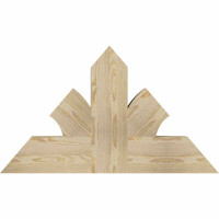 36"W x 21"H x 04"D x 6"F, 14/12 Pitch, Richland Rough Sawn Timber Gable Bracket, Douglas Fir