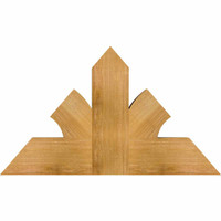 36"W x 21"H x 04"D x 6"F, 14/12 Pitch, Richland Rough Sawn Timber Gable Bracket, Western Red Cedar