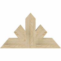 36"W x 21"H x 04"D x 6"F, 14/12 Pitch, Saratoga Rough Sawn Timber Gable Bracket, Douglas Fir