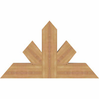 36"W x 21"H x 3 1/2"D x 5 1/2"F, 14/12 Pitch, Saratoga Smooth Timber Gable Bracket, Western Red Cedar