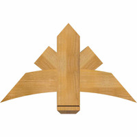 36"W x 21"H x 06"D x 6"F, 14/12 Pitch, Alberta Rough Sawn Timber Gable Bracket, Western Red Cedar