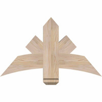 36"W x 21"H x 5 1/2"D x 5 1/2"F, 14/12 Pitch, Alberta Smooth Timber Gable Bracket, Douglas Fir